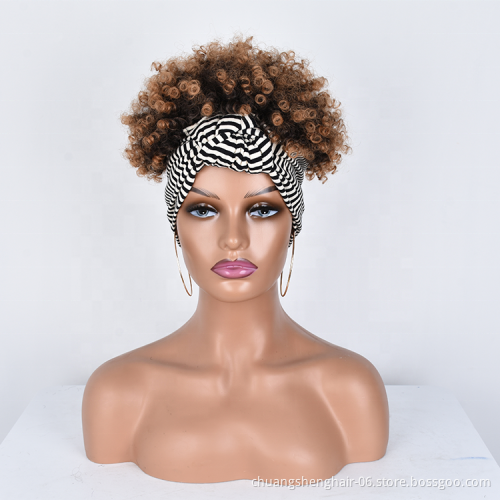 braided body water yaki blond deep wave wholesale for with attached kinky synthetic curly wigs for black women headband wig